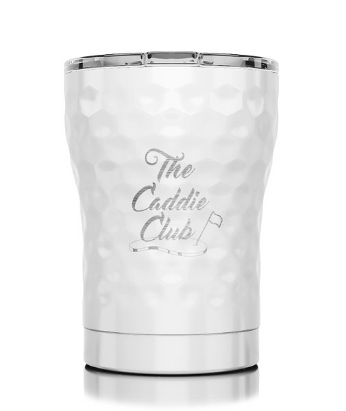 12oz SIC Laser Engaved Tumbler - The Caddie Club Dimpled Golf